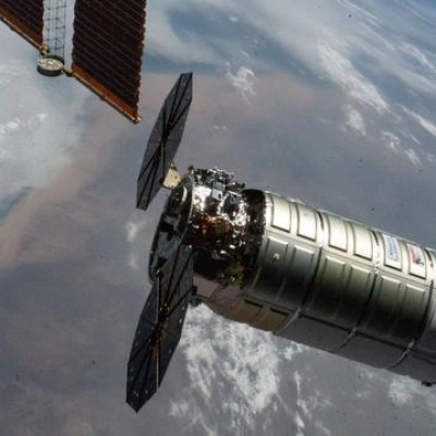Northrop Grumman's Cygnus XL cargo craft approaches the International Space Station