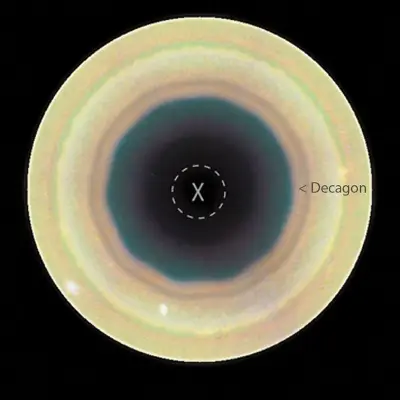 Hubble: Decagon Around Saturn's South Pole