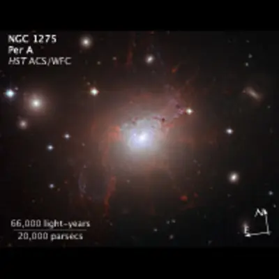 Compass and Scale Image of NGC 1275