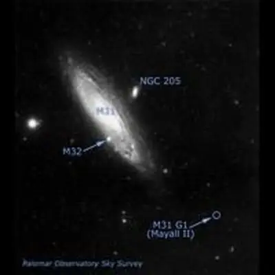 Location of Globular Cluster G1 in Galaxy M31