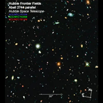 Compass and Scale Image for Hubble Frontier Field Abell 2744-Parallel