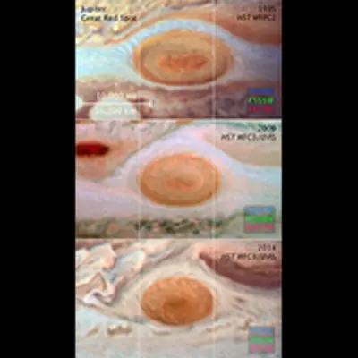 Compass and Scale Image for Jupiter Great Red Spot