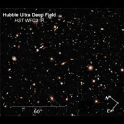 Compass and Scale Image of HUDF Infrared