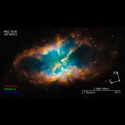 Compass and Scale Image of NGC 2818