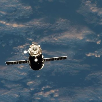 The Roscosmos Progress 89 cargo craft departs the International Space Station