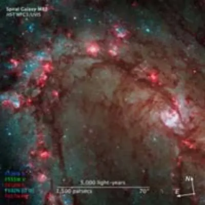 Compass and Scale Image of M83
