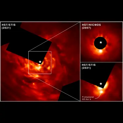 AB Aurigae b Hubble Images