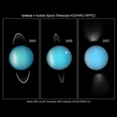 Going, Going, Gone: Hubble Captures Uranus's Rings on Edge