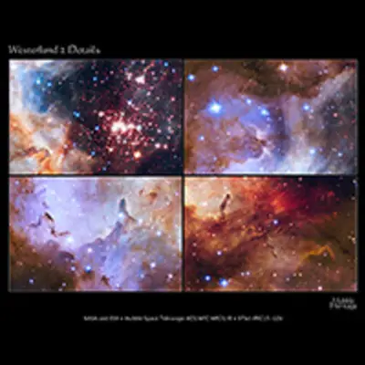 Details of Westerlund 2, Hubble's 25th Anniversary Image