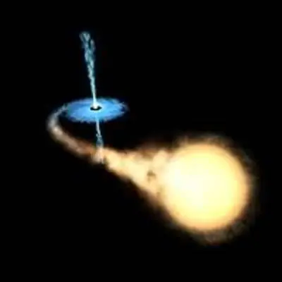 Artist's View of Black Hole and Companion Star GRO J1655-40