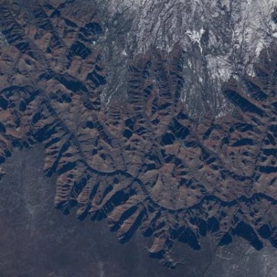 The Grand Canyon in Arizona pictured from the International Space Station