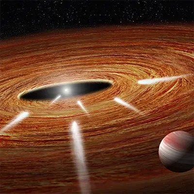 Exocomets Plunging into Star (Artist's Illustration)