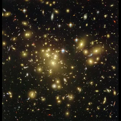 Galaxy Abell 1689's "Gravitational Lens" Magnifies Light of Distant Galaxies