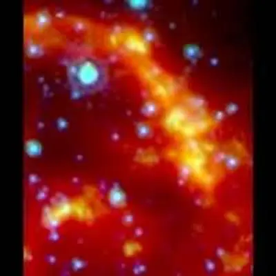 Spitzer Space Telescope: Kepler's Supernova Remnant (close-up, infrared data)