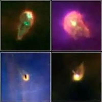 Orion Nebula's Planetary Nurseries Torched By Radiation from Hot Star