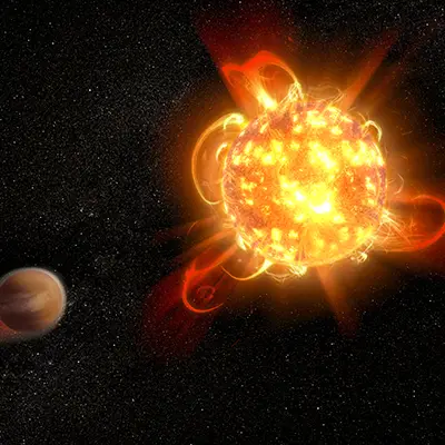 Red Dwarf Flare Star (Artist's Illustration)
