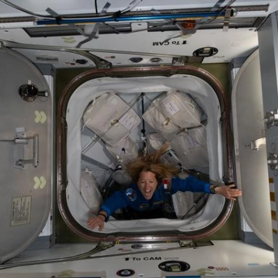 ESA astronaut Sophie Adenot enters the International Space Station