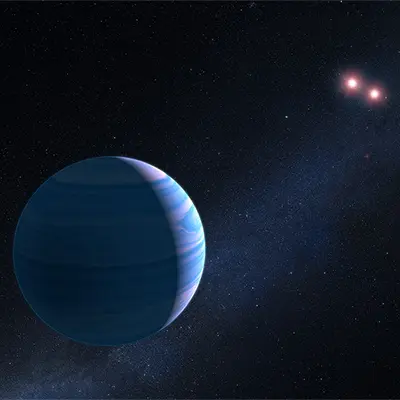 Artist's View of Planet Orbiting Twin Stars