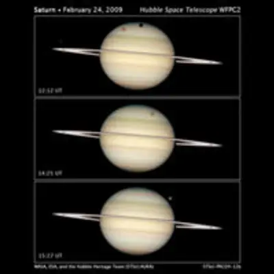 HST Image of Saturn Moon Transits