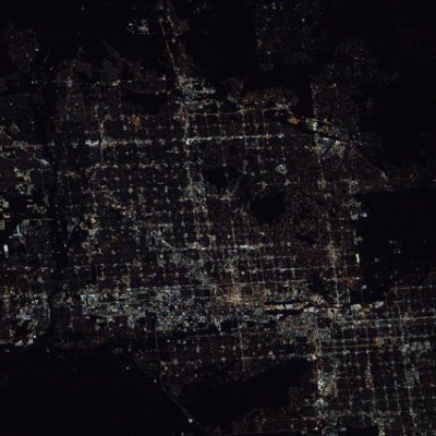 The metropolitan Phoenix, Arizona, area pictured from the International Space Station