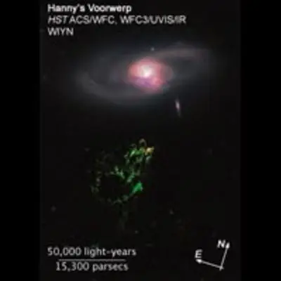 Compass and Scale Image of Hanny's Voorwerp