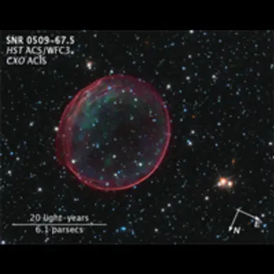 Compass and Scale Image of SNR 0509