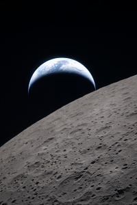 Artemis II Wallpaper : Peeking at Earth space wallpaper preview