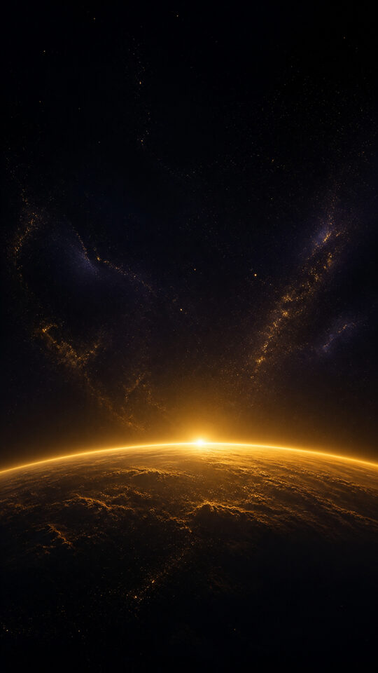 Golden Horizon space wallpaper preview