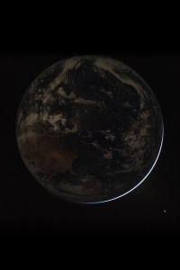 Artemis II Wallpaper : Backlit Earth space wallpaper preview